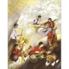 POULET Raymond - Lithographie originale "L'orchestre" 76x55cm