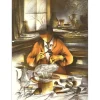 POULET Raymond - Lithographie originale "L'Orfèvre" 37x27cm - 1984