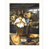 POULET Raymond - Lithographie originale "Les métiers : Le souffleur de verre" 75x54cm