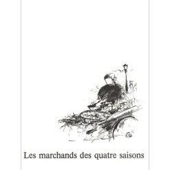 POULET Raymond - Lithographie originale "Le Marchand des Quatre-Saisons" 37x27cm - 1984
