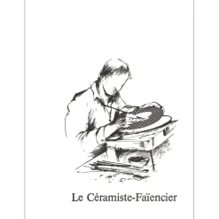 POULET Raymond - Lithographie originale "Le Céramiste Faïencier" 37x27cm - 1984
