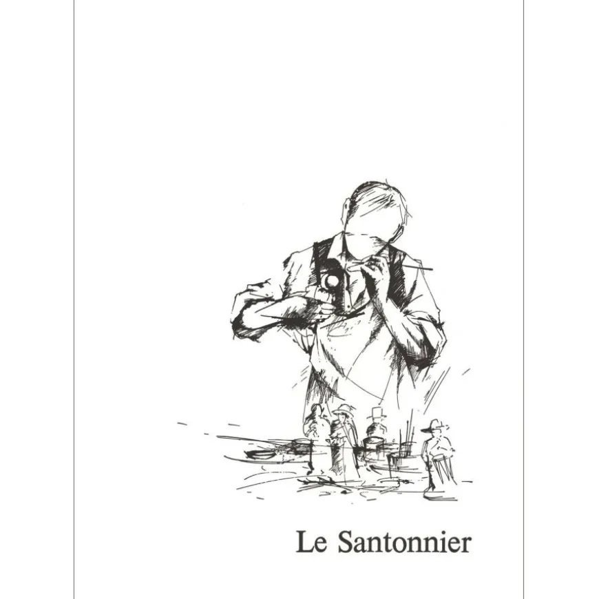 POULET Raymond - Lithographie originale "Le Santonnier" 37x27cm - 1984