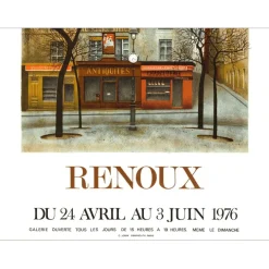 RENOUX André - Lithographie originale "Exposition, Manoir du Mad" - 70x48cm - 1976