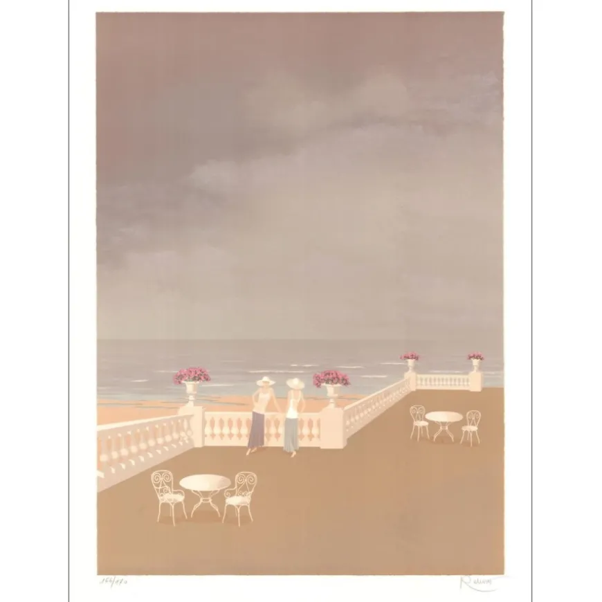 RETIVAT Annie - Lithographie originale "Confidences" 75x56cm
