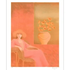 RETIVAT Annie - Lithographie originale "Après midi d'été" 61x45cm