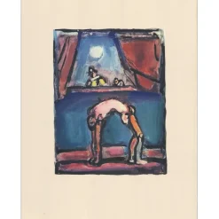 ROUAULT Georges - Héliogravure "Acrobate" 42x33cm - 1943