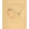 ROYER Henri-Paul - Dessin original "Portrait de femme" 48x39 cm