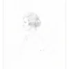 ROYER Henri-Paul - Dessin original au crayon "Femme de profil" 31x22 cm