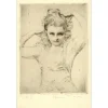 ROYER Henri-Paul - Gravure originale "Portrait de jeune fille" 26x17cm  - 3eme état 1/1