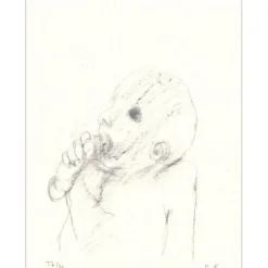 RUSTIN Jean - Lithographie "Personnage" 21x16cm - 1998