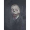 RUSTIN Jean - Peinture à l'huile sur toile "Portrait d'homme" 46x33cm - 1999