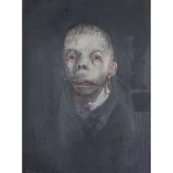 RUSTIN Jean - Peinture à l'huile sur toile "Portrait d'homme" 46x33cm - 1999