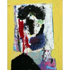 SAAM Jérôme - Dessin original à l'acrylique sur papier "Le Christ et son auréole" 32x24cm