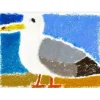 SAAM Jérôme - Dessin original au pastel sur papier "Goeland" 15x21cm