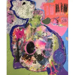 SAAM Jérôme - Dessin original à l'acrylique sur papier "Le Paon" 41x32cm