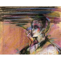 SALMON Michèle - Dessin original "La pierreuse consciencieuse" 49x37cm - 1990