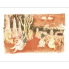 SAVIN Maurice - Lithographie originale "Les jardins du Luxembourg" 50x65cm - 1962