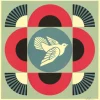 SHEPARD FAIREY (OBEY) - Sérigraphie "Colombe Géométrique rouge" 61x61cm