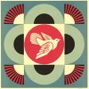 SHEPARD FAIREY (OBEY) - Sérigraphie "Colombe Géométrique bleu" 61x61cm