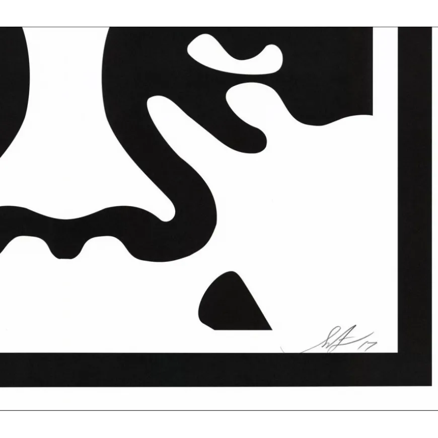 SHEPARD FAIREY (OBEY) - Sérigraphie "FACE WHITE 03" 76x63cm