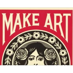 SHEPARD FAIREY (OBEY) - Sérigraphie "MAKE ART NOT WAR" 91x61cm