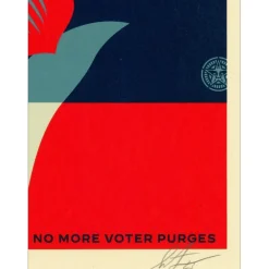 SHEPARD FAIREY (OBEY) - Sérigraphie "DEFEND DEMOCRACY" 61x46cm - 2023