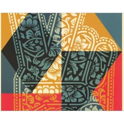 SHEPARD FAIREY (OBEY) - Sérigraphie "Peace Fingers Geometric " 91x61cm