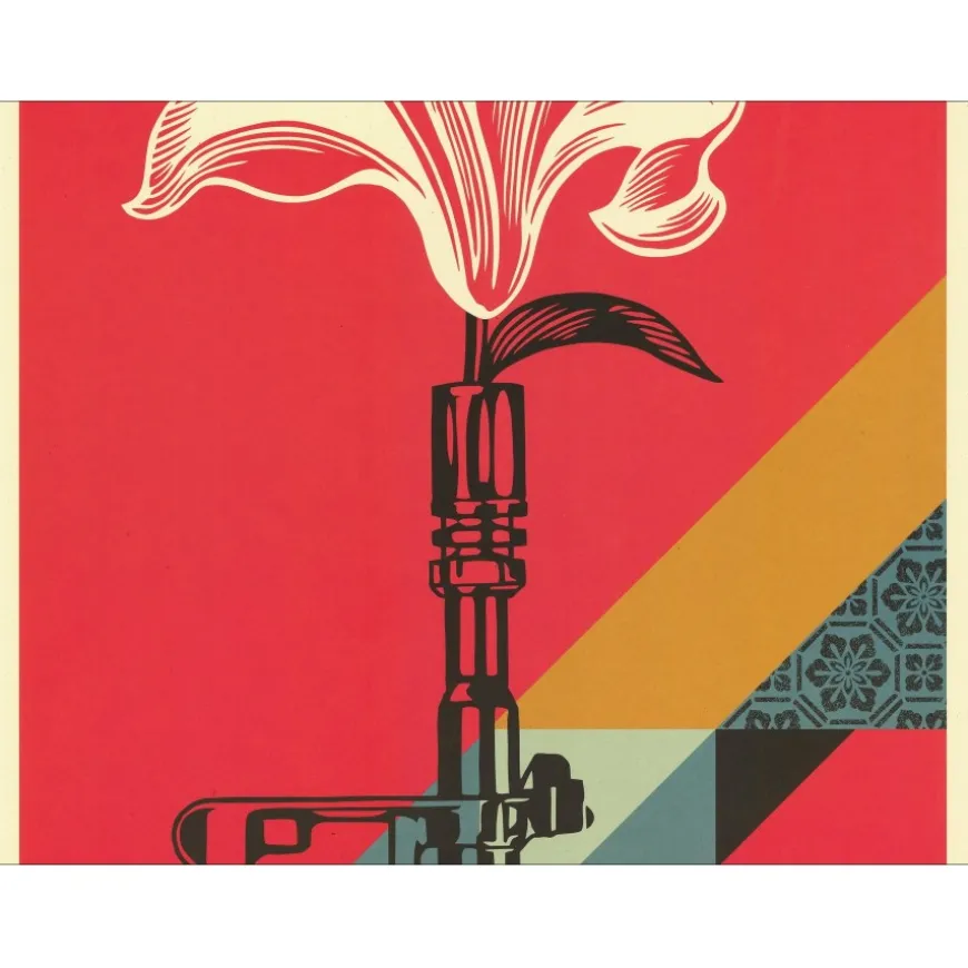 SHEPARD FAIREY (OBEY) - Sérigraphie "AR15 Lilly" 91x61cm