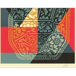 SHEPARD FAIREY (OBEY) - Sérigraphie "Peace Fingers Geometric " 91x61cm