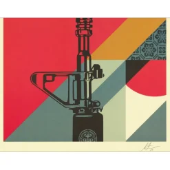 SHEPARD FAIREY (OBEY) - Sérigraphie "AR15 Lilly" 91x61cm