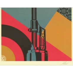 SHEPARD FAIREY (OBEY) - Sérigraphie "AK-47 Lotus " 91x61cm