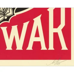 SHEPARD FAIREY (OBEY) - Sérigraphie "MAKE ART NOT WAR" 91x61cm