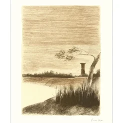 SKIRA Pierre - Lithographie originale "Nostalgie du pays" 41x32cm - 1978