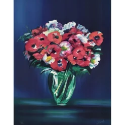 SPAHN Victor - Lithographie originale " Le bouquet " 76x56cm