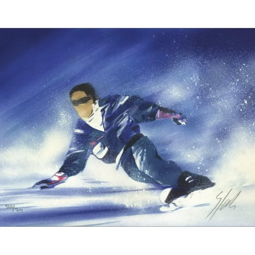 SPAHN Victor - Lithographie originale "Le surfeur" 21x29cm