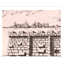 SPIRO Georges - Lithographie "Le mur" 32x25cm - 1971
