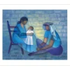 TOFFOLI Louis - Lithographie originale "Sérénité familiale" 45x56cm - 1987