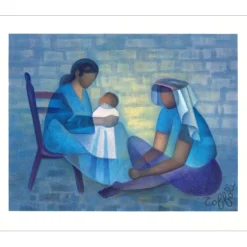 TOFFOLI Louis - Lithographie originale "Sérénité familiale" 45x56cm - 1987