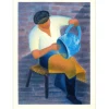 TOFFOLI Louis - Lithographie originale "L'artisan" 76x56cm - 1989