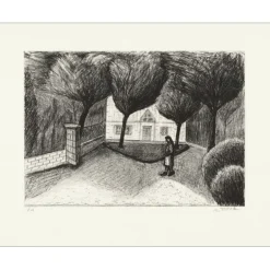 TOPOR Abram - Lithographie originale "La promenade" 31x39cm