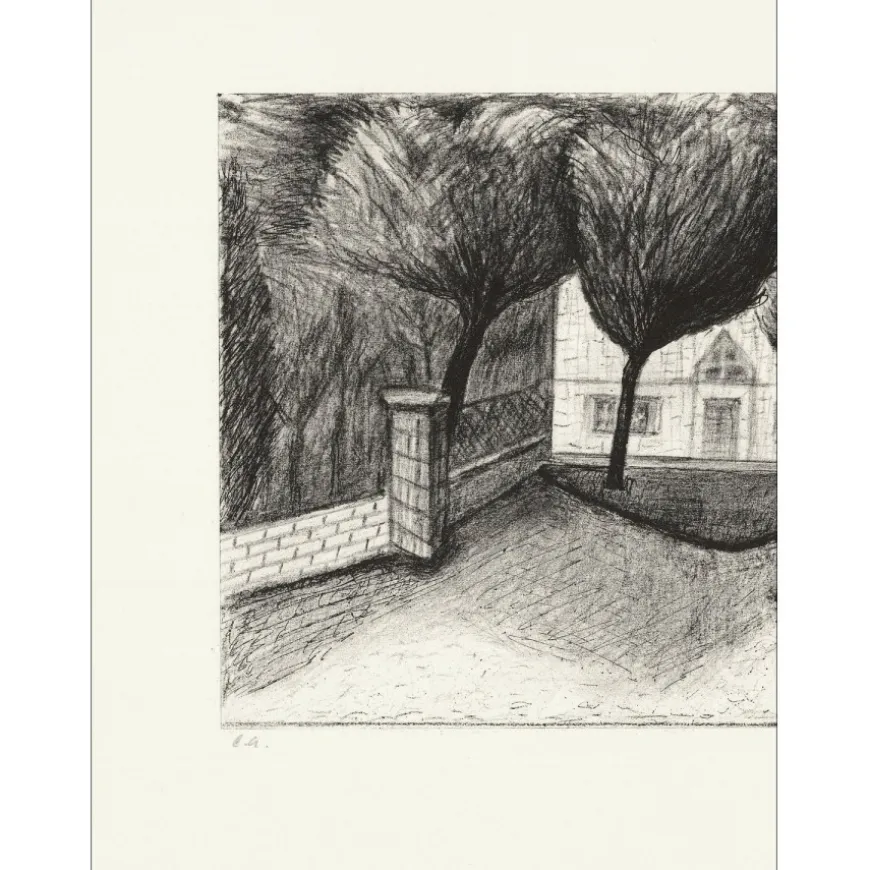 TOPOR Abram - Lithographie originale "La promenade" 31x39cm