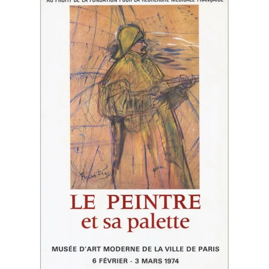 TOULOUSE-LAUTREC Henri - Lithographie "Exposition Musée d'art moderne, Paris" 74x50cm - 1974