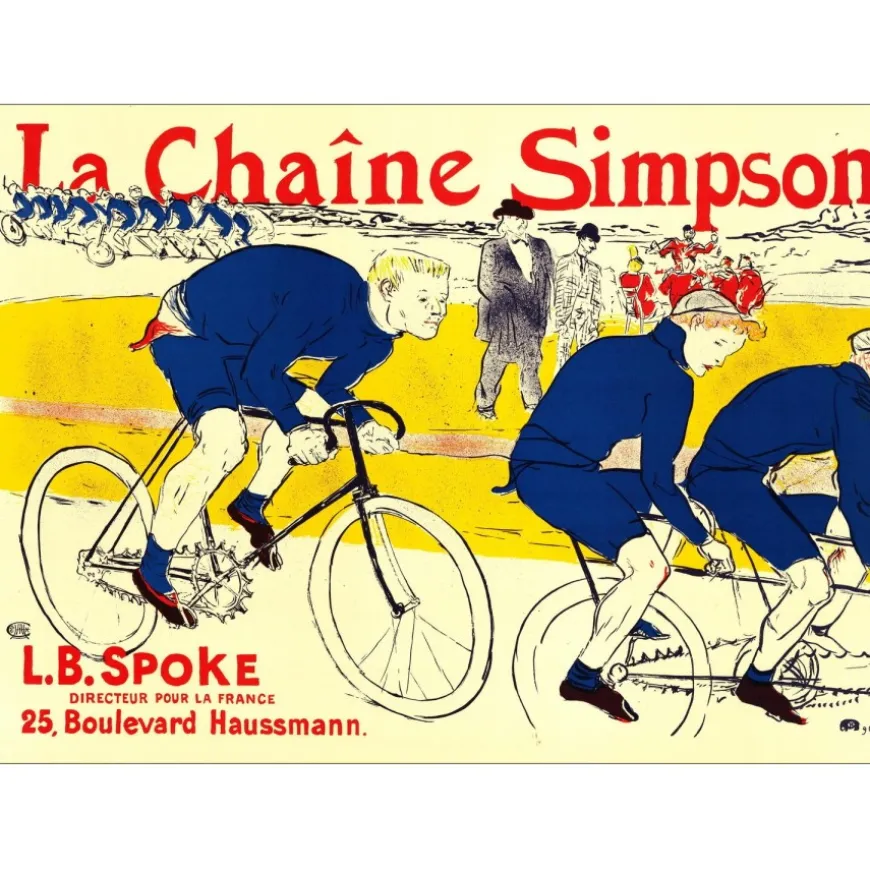 TOULOUSE-LAUTREC Henri - Lithographie "La Chaîne Simpson" 71x99cm