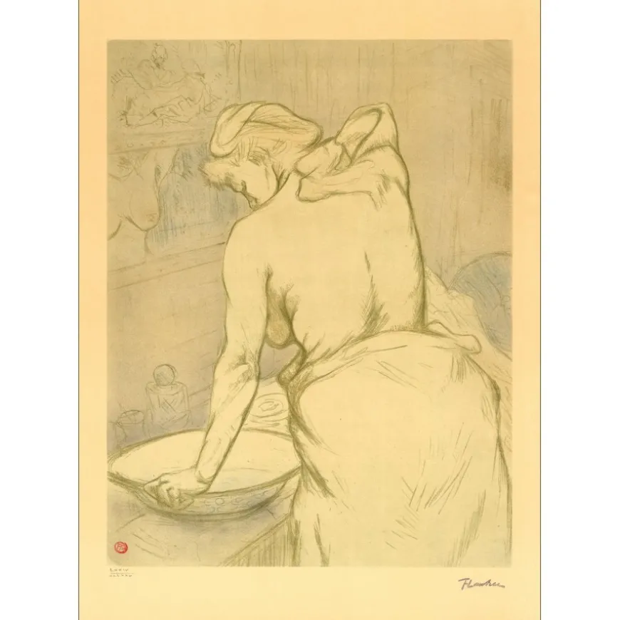 TOULOUSE-LAUTREC Henri - Lithographie "La Toilette" 76x54cm