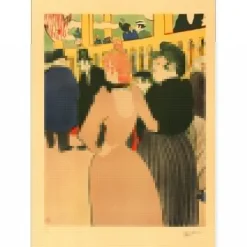TOULOUSE-LAUTREC Henri - Lithographie "Au Moulin Rouge" 76x54cm