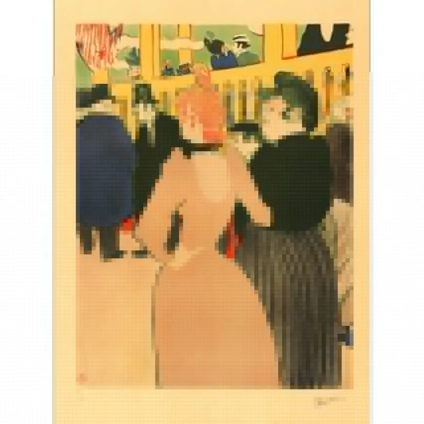 TOULOUSE-LAUTREC Henri - Lithographie "Au Moulin Rouge" 76x54cm