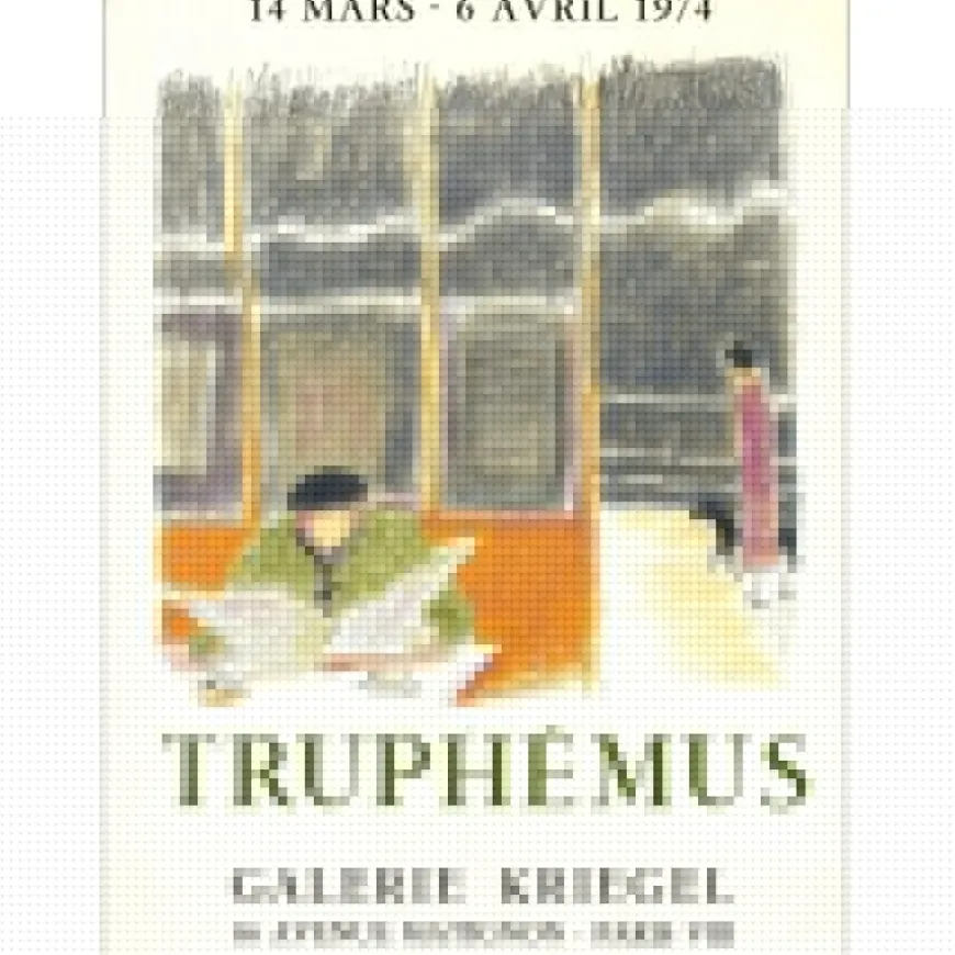 TRUPHÉMUS Jacques - Lithographie "Exposition Galerie KRIEGEL" 66x49cm - 1974