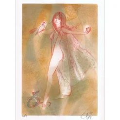 VALADIÉ Jean-Baptiste - Lithographie originale "Ève des Èves" 55x39cm