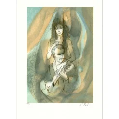 VALADIÉ Jean-Baptiste - Lithographie originale "Misogynie à part" - 74x52cm - 1976