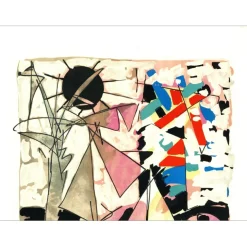 VENARD Claude - Lithographie originale sur papier Japon "Voilier" - 75x53cm